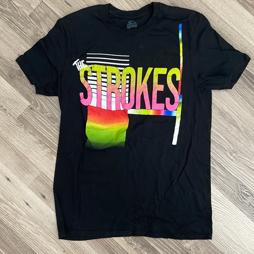 Black The Strokes retro tee, mens size M